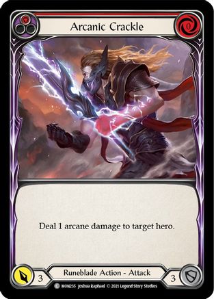 Arcanic Crackle (Red) (MON235) - Monarch 1st Edition Rainbow Foil