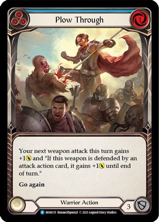 Plow Through (Blue) (MON115) - Monarch 1st Edition Rainbow Foil