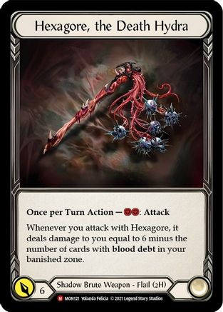 Hexagore, the Death Hydra (MON121) - Monarch 1st Edition Cold Foil
