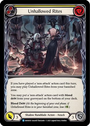 Unhallowed Rites (Yellow) [MON - MON160]