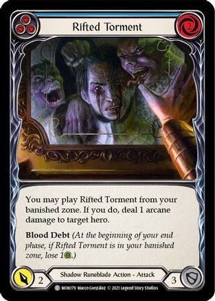 Rifted Torment (Blue) (MON179) - Monarch Unlimited Edition Rainbow Foil