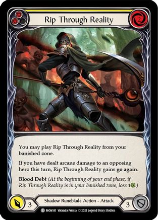 Rip Through Reality (Yellow) (MON181) - Monarch Unlimited Edition