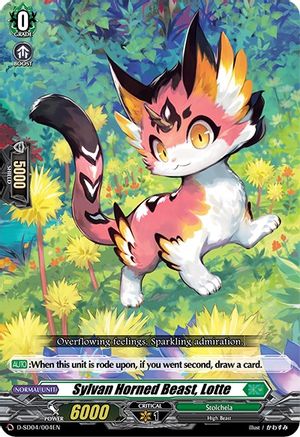 Sylvan Horned Beast, Lotte (D-SD04/004EN) - D-SD04: Megumi Okura -Sylvan King-