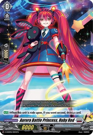 Aurora Battle Princess, Ruby Red (D-SD05/004EN) - D-SD05: Tomari Seto -Aurora Valkyrie-