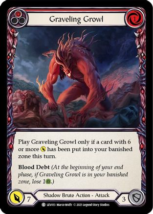 Graveling Growl (Red) (LEV013) - Blitz Deck: Monarch - Levia