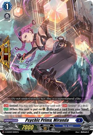 Psychic Prima, Miranda (D-SD02/009EN) - D-SD02: Danji Momoyama -Tyrant Tiger-