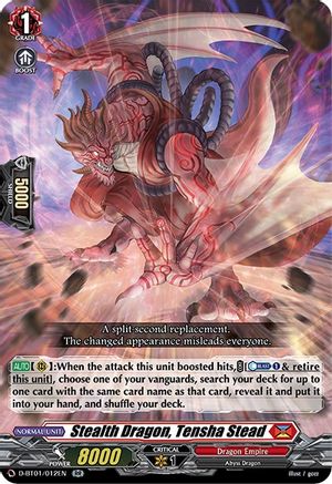 Stealth Dragon, Tensha Stead (D-BT01/012EN) - D-BT01: Genesis of the Five Greats