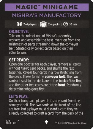 Magic Minigame: Mishra's Manufactory (MH2-003) - Modern Horizons 2