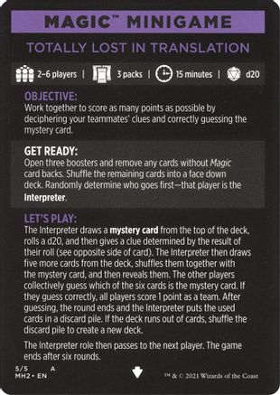 Magic Minigame: Totally Lost in Translation (MH2-005) - Modern Horizons 2