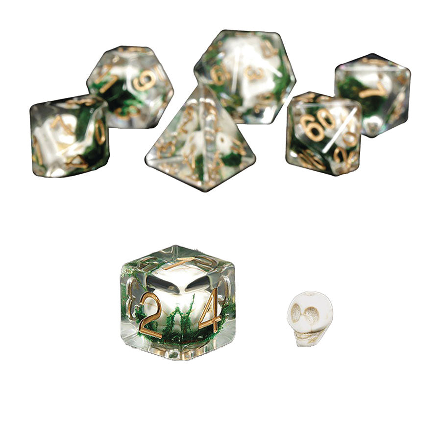 Resin Dice (7) - Skulls