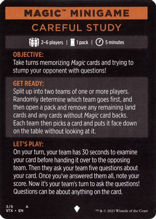 Magic Minigame: Careful Study [STX - 4]