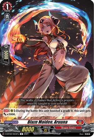 Blaze Maiden, Aruuna (D-BT02/063EN) - A Brush with the Legends