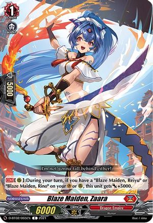 Blaze Maiden, Zaara (D-BT02/065EN) - A Brush with the Legends