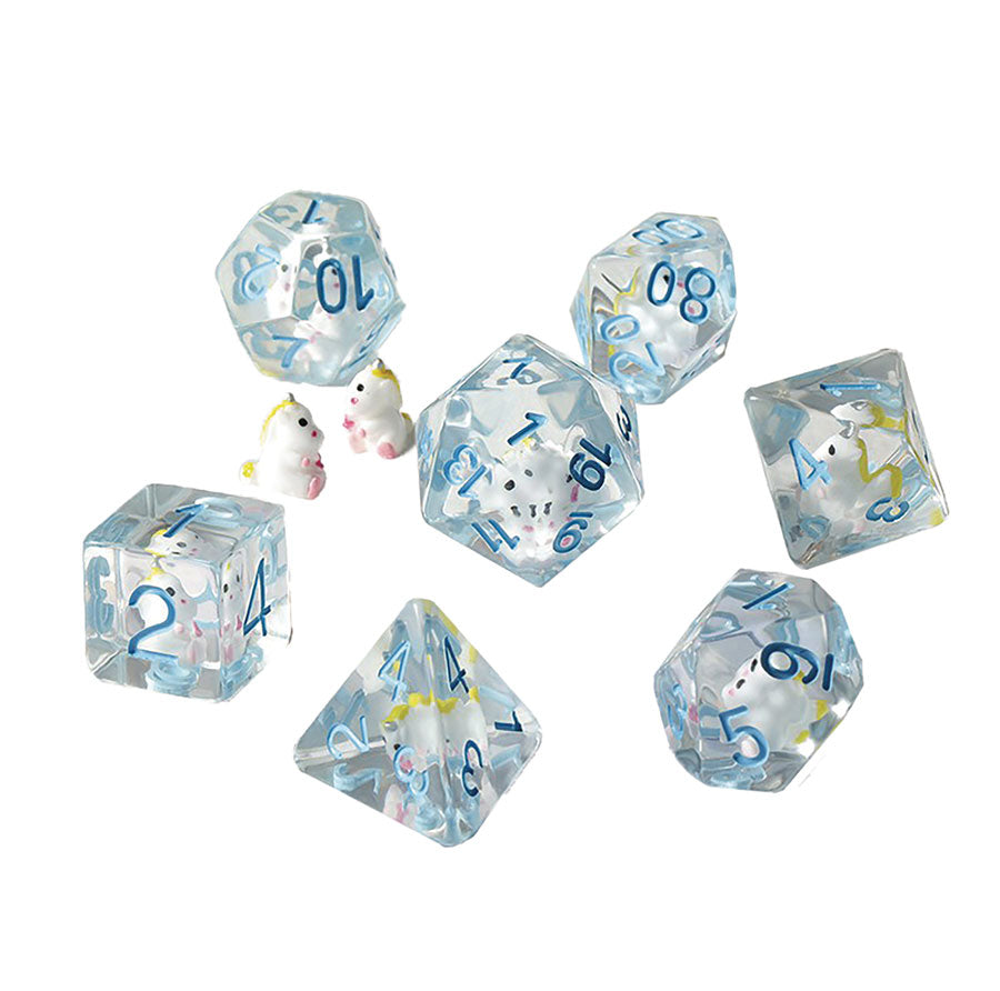 Resin Dice (7) - Unicorn