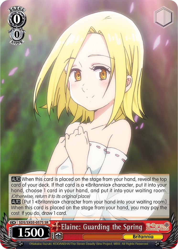 Elaine: Guarding the Spring (SR) [SDS/SX03 - SDS/SX03-057S SR]