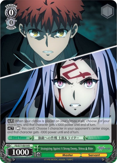 Strategizing Against A Strong Enemy, Shirou & Rider [FS/S77 - FS/S77-E019 R]