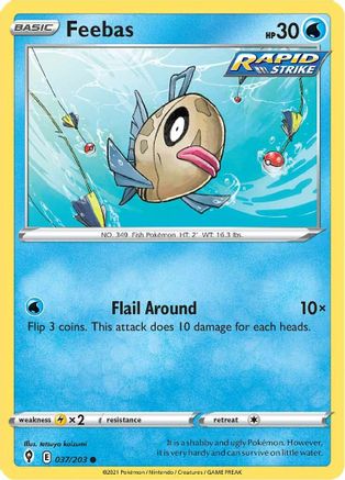 Feebas 037/203  SWSH07 Evolving Skies - Common