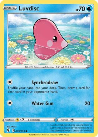 Luvdisc 039/203  SWSH07 Evolving Skies - Common