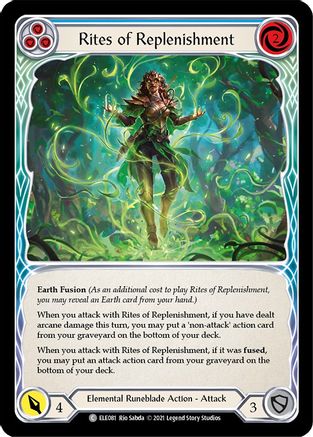 Rites of Replenishment (Blue) (ELE081) - Tales of Aria Unlimited Edition