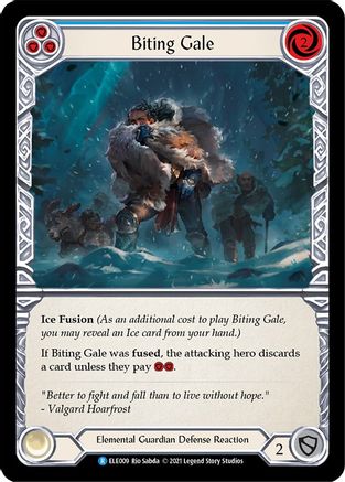 Biting Gale (Blue) (ELE009) - Tales of Aria Unlimited Edition Rainbow Foil