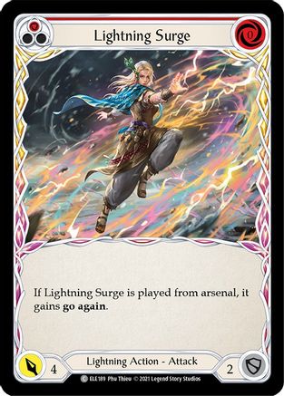 Lightning Surge (Red) (ELE189) - Tales of Aria 1st Edition Rainbow Foil