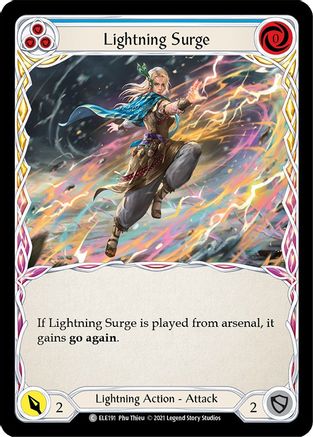 Lightning Surge (Blue) (ELE191) - Tales of Aria Unlimited Edition Rainbow Foil