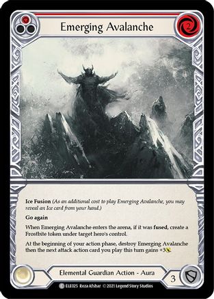Emerging Avalanche (Red) (ELE025) - Tales of Aria Unlimited Edition Rainbow Foil