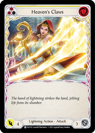Heaven's Claws (Yellow) (ELE193) - Tales of Aria Unlimited Edition Rainbow Foil