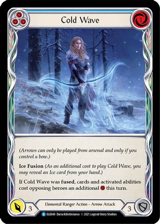Cold Wave (Blue) (ELE040) - Tales of Aria 1st Edition Rainbow Foil