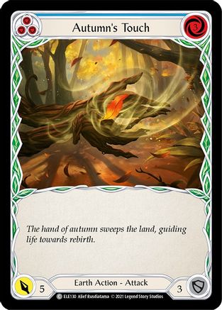 Autumn's Touch (Blue) (ELE130) - Tales of Aria 1st Edition Rainbow Foil