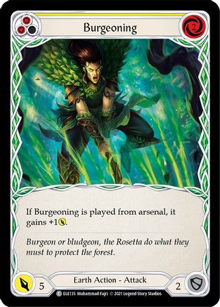 Burgeoning (Yellow) (ELE135) - Tales of Aria Unlimited Edition Rainbow Foil
