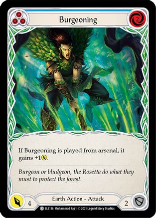 Burgeoning (Blue) (ELE136) - Tales of Aria Unlimited Edition Rainbow Foil