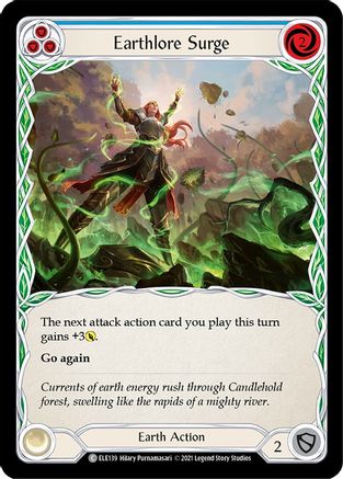 Earthlore Surge (Blue) (ELE139) - Tales of Aria Unlimited Edition Rainbow Foil