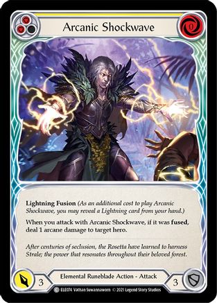 Arcanic Shockwave (Yellow) (ELE074) - Tales of Aria Unlimited Edition Rainbow Foil