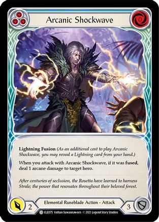 Arcanic Shockwave (Blue) (ELE075) - Tales of Aria Unlimited Edition Rainbow Foil