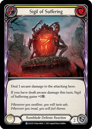 Sigil of Suffering (Yellow) (ELE228) - Tales of Aria Unlimited Edition Rainbow Foil