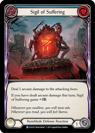 Sigil of Suffering (Blue) (ELE229) - Tales of Aria 1st Edition Rainbow Foil