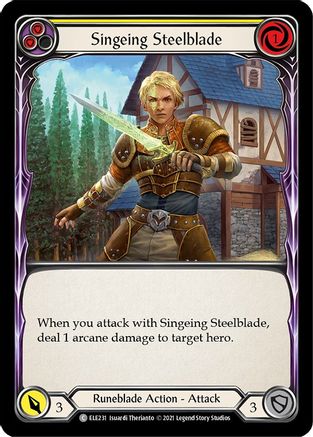 Singeing Steelblade (Yellow) (ELE231) - Tales of Aria Unlimited Edition Rainbow Foil