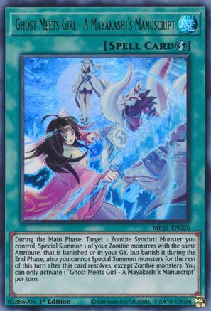 Ghost Meets Girl - A Mayakashi's Manuscript [MP21 - MP21-EN026]
