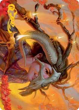 Hedgewitch's Mask Art Card (Gold-Stamped Signature) [ASMID - 17]