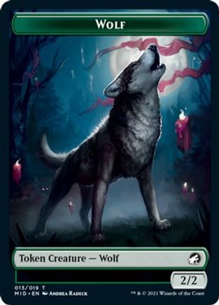 Wolf // Bat Double-Sided Token [MID - 13 // 4]