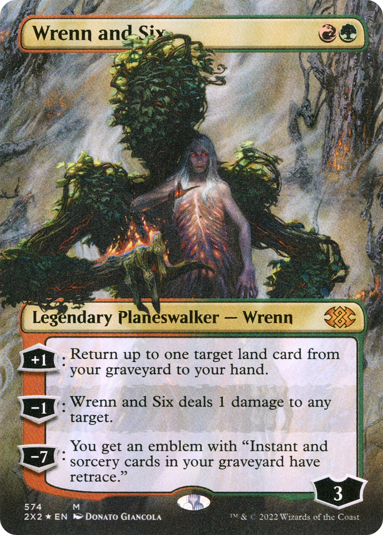 Wrenn and Six (Textured Foil) (2X2-574) - Double Masters 2022 (Borderless) Foil