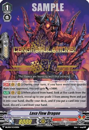 Lava Flow Dragon (Hot Stamped) (BSL2021/VGV03EN) - Bushiroad Event Cards