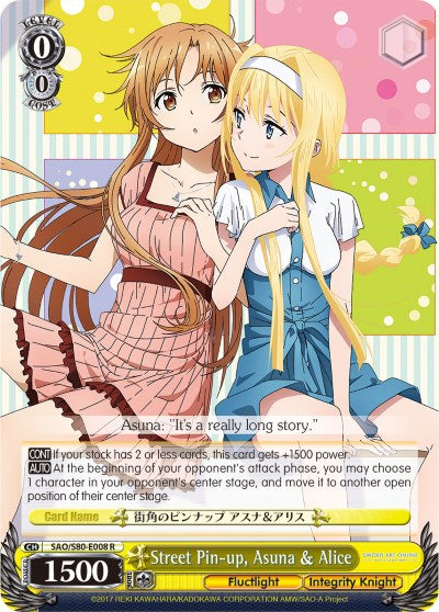 Street Pin-up, Asuna & Alice [SAO/S80 - SAO/S80-E008 R]