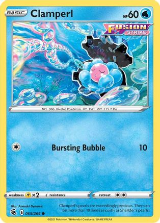 Clamperl 065/264  - Reverse Holofoil SWSH08 Fusion Strike - Common