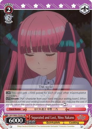 Separated and Lost, Nino Nakano (SR) [5HY/W83 - 5HY/W83-TE24S SR]