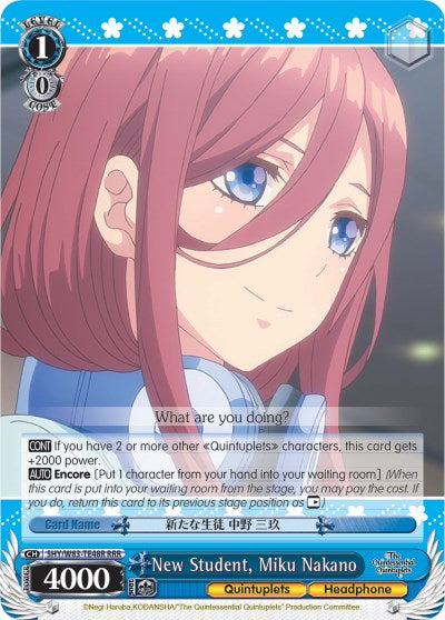 New Student, Miku Nakano (RRR) [5HY/W83 - 5HY/W83-TE48R RRR]