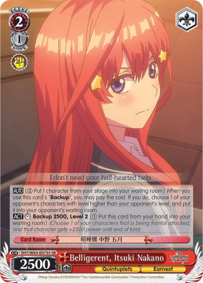 Belligerent, Itsuki Nakano (SR) [5HY/W83 - 5HY/W83-E073S SR]