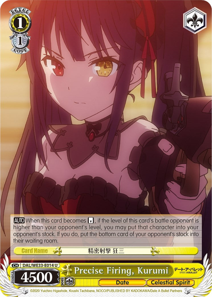 Precise Firing, Kurumi (Parallel Foil) [DAL/WE33 - DAL/WE33-E014 U]