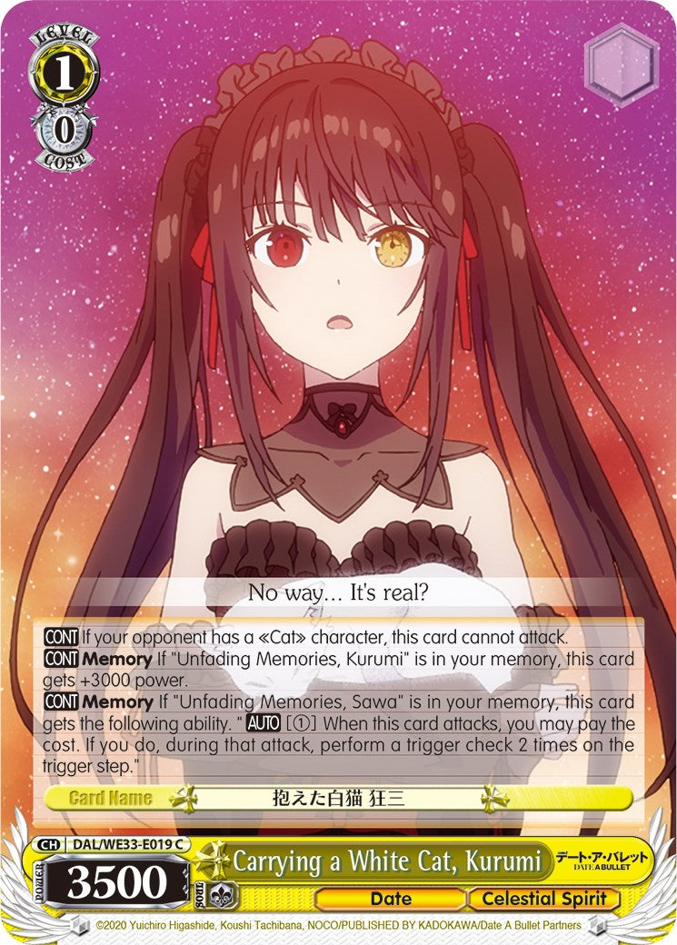Carrying a White Cat, Kurumi (Parallel Foil) [DAL/WE33 - DAL/WE33-E019 C]